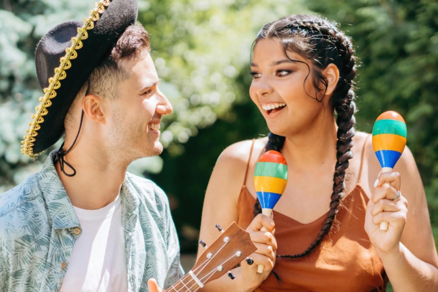 Studio di registrazione con strumenti musicali